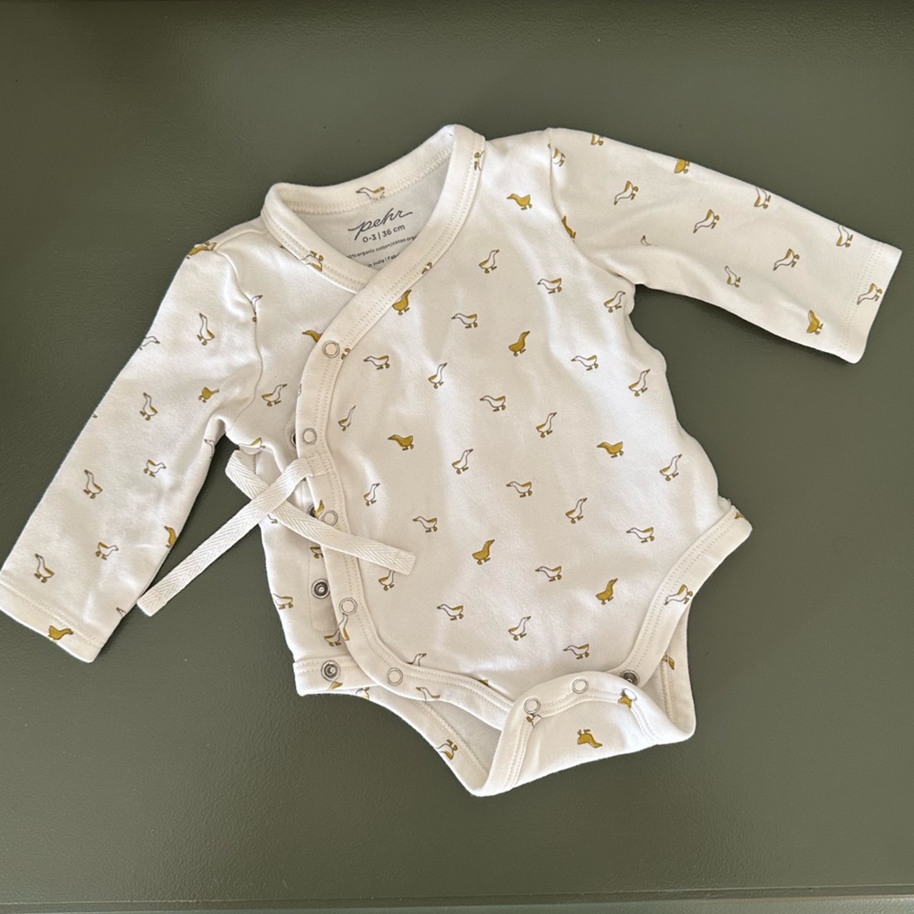Pehr Organic Cotton Long Sleeve Kimono One-Piece